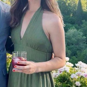 Green Halter Beach Dress